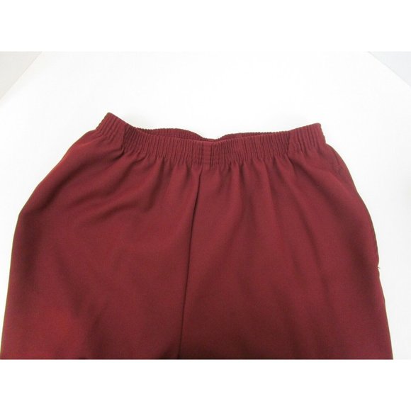 BonWorth Jacket Pants Top Size Petite M Career Casual Burgundy Red 3 Piece Set - Picture 9 of 11